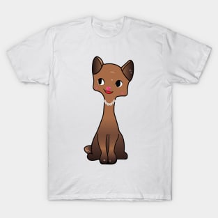 Brown Siamese Kitsch Cat T-Shirt